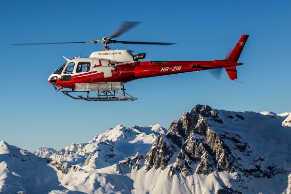 Transferflug zwischen Engadiner Skigebieten